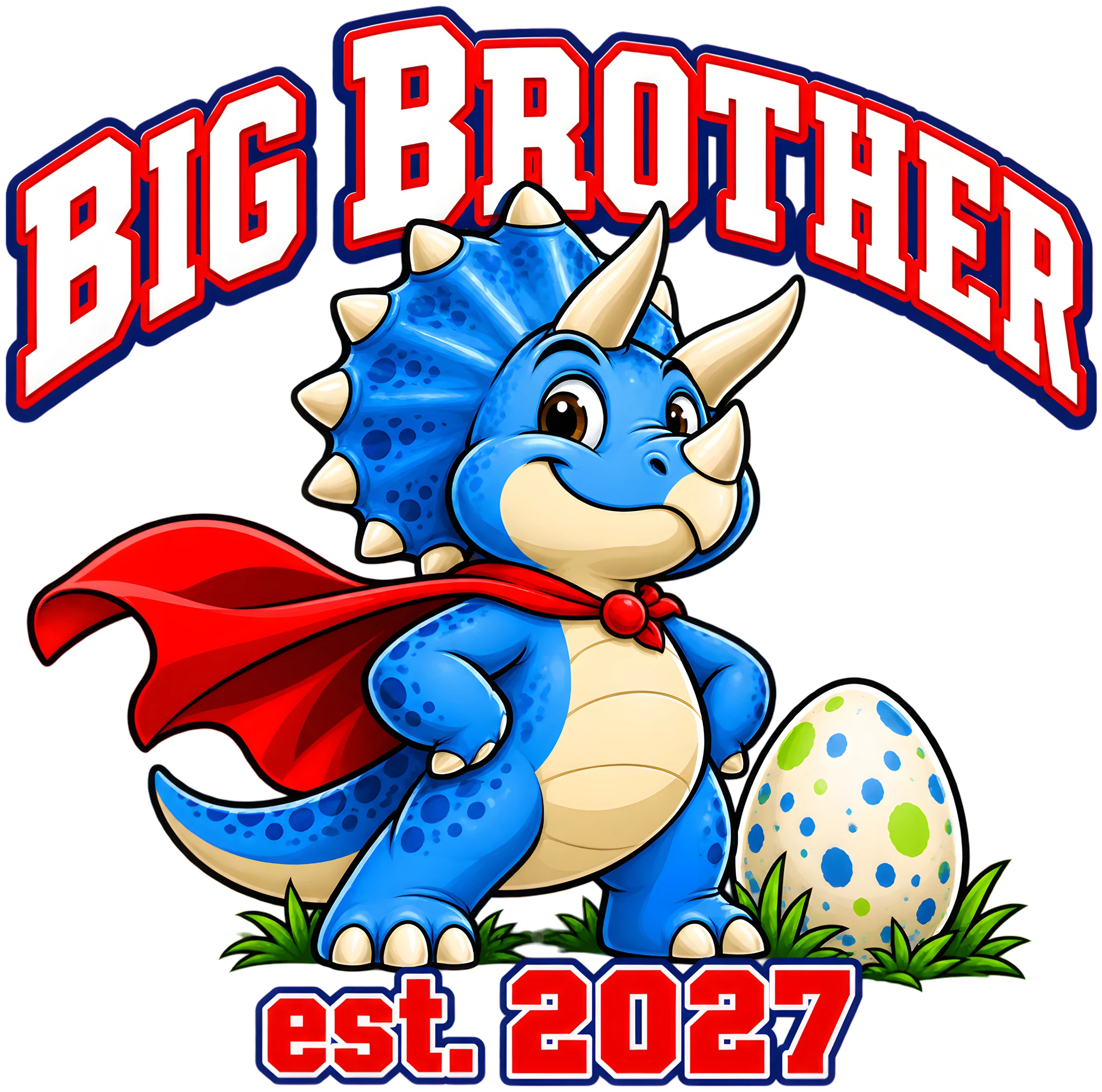 Big Brother Est 2027 Dinosaur Varsity Pregnancy Announcement DTF Transfer
