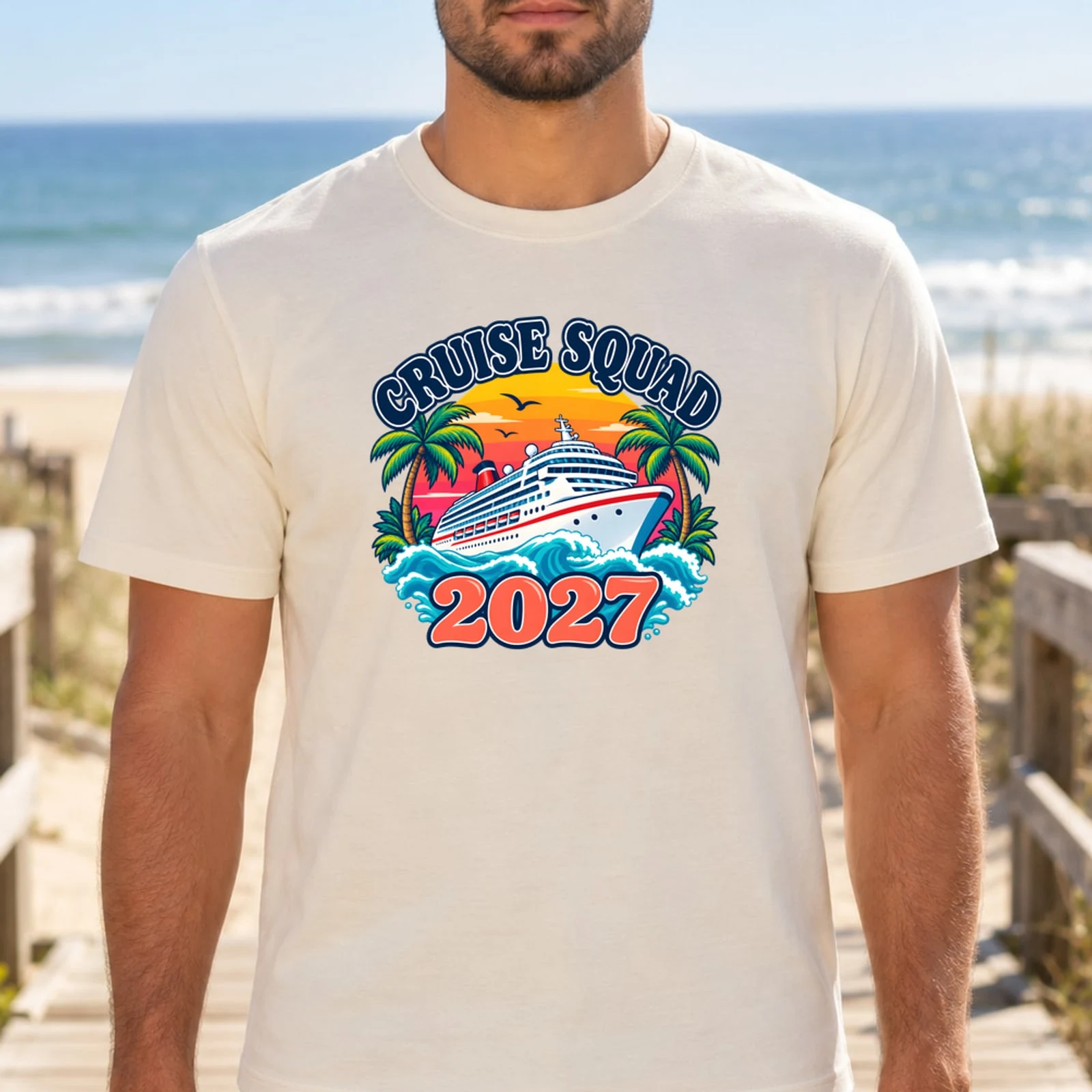 Cruise Squad 2027 Tropical Cruise Ship Group Vacation DTF Transfer