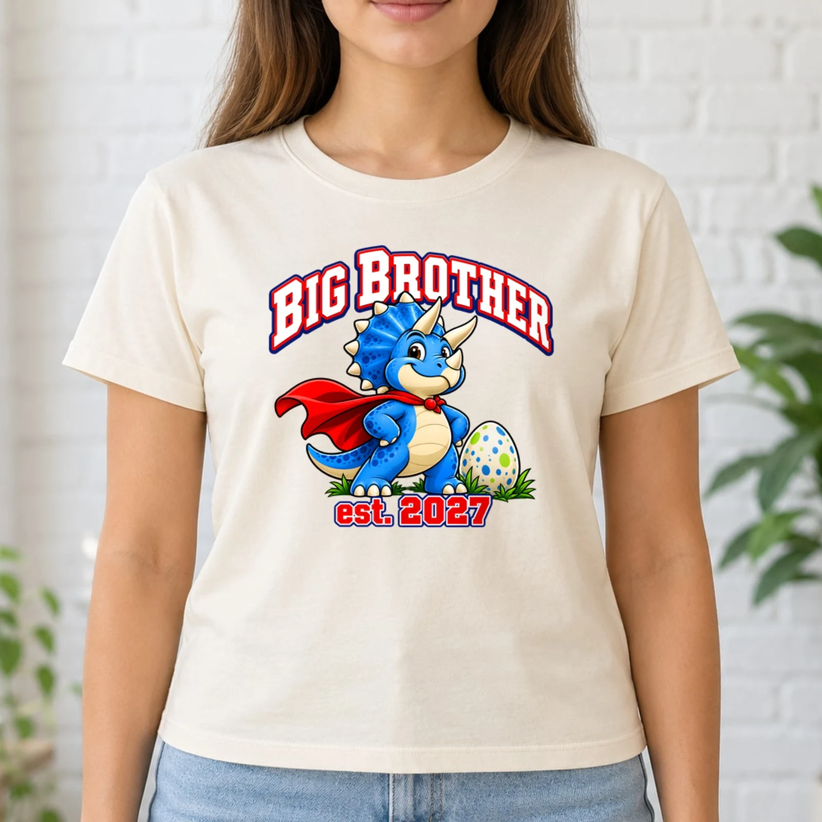 Big Brother Est 2027 Dinosaur Varsity Pregnancy Announcement DTF Transfer